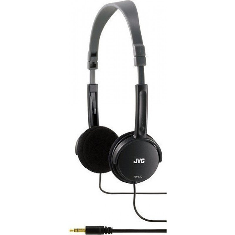 Headphones Stereo Foldable Jack 3.5 Black JVC HA-L50-B Ακουστικά Στέρεο Μαύρα