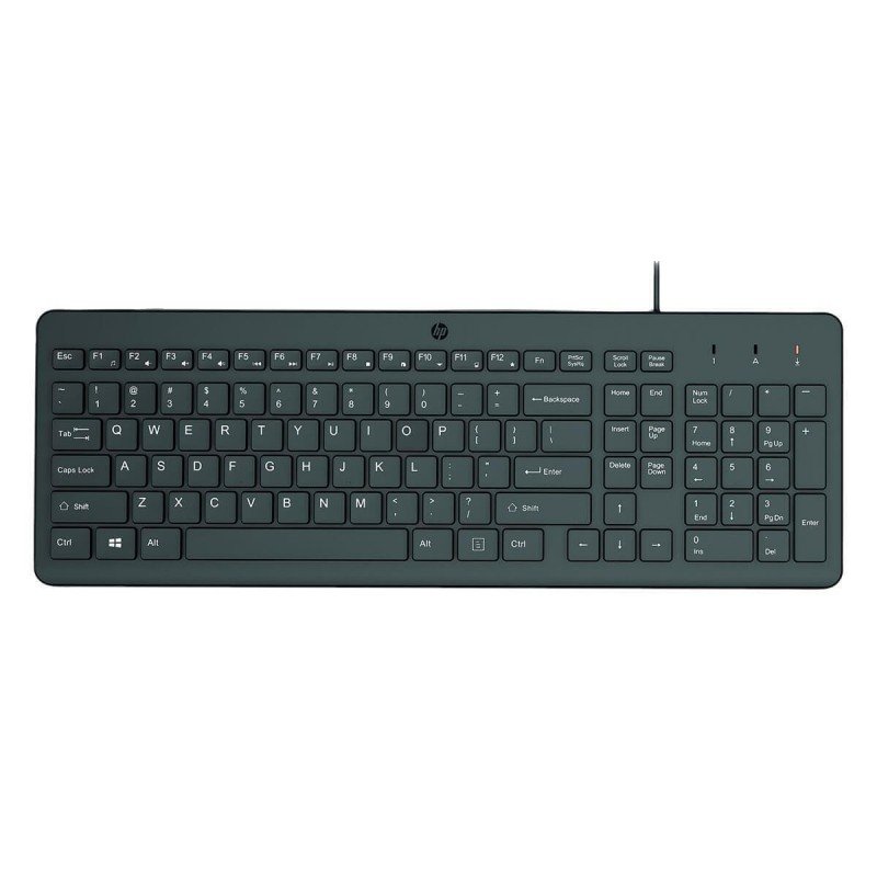 Πληκτρολόγιο Ενσύρματο Μαύρο Wired USB Keyboard Slim GR Black HP 150 HP664R5AA