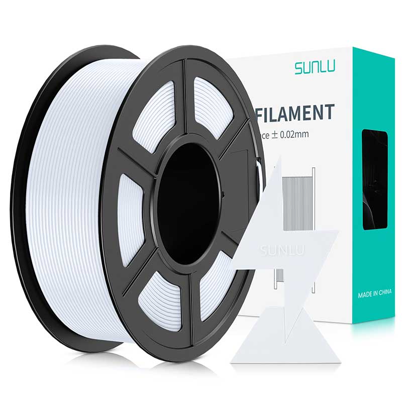 High Speed PLA Filament 1Kg 1.75mm White Sunlu