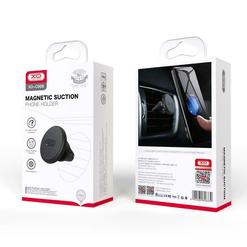 Βάση Στήριξης Κινητών Μαύρη Car Holder Air Vent Magnetic Black Universal XO-C96B