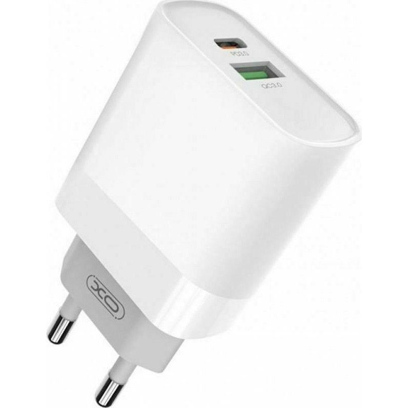 Τροφοδοτικό Κινητών Quick Charger Power Adaptor USB A QC 3.0 & PD 3.0 Qualcomm XO-L64