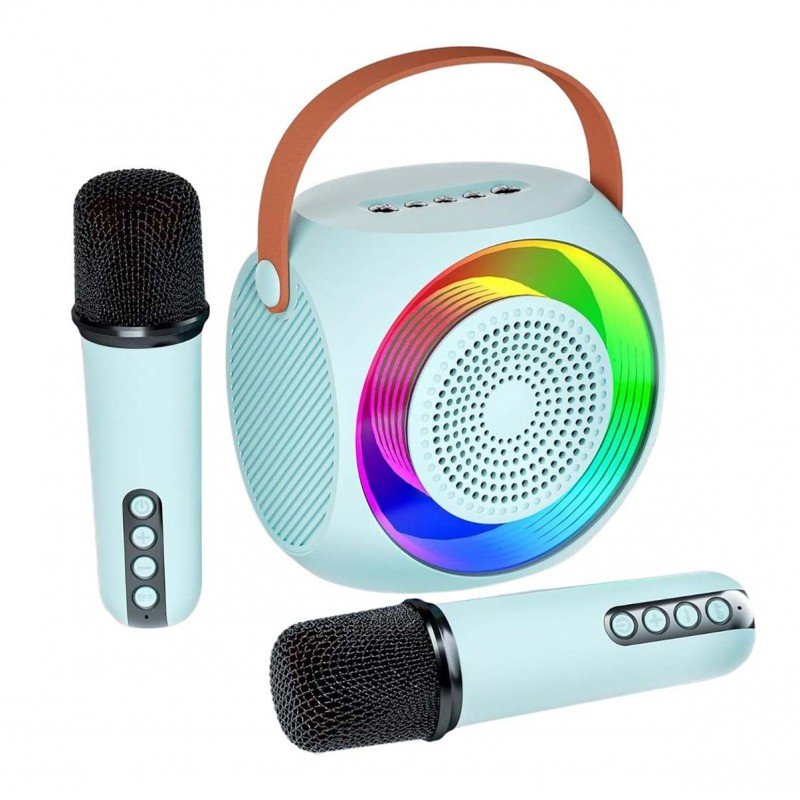 Karaoke Speaker Sound & 2 x Mic Bluetooth 5.3 10W ATC-10 Blue Ηχείο & Μικρόφωνα