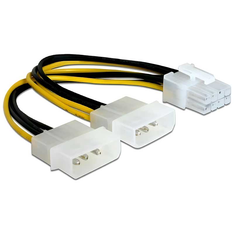 Power Cable Internal 0.15cm 2 x 3pin Male To 2 x 8pin Male PCI Express CAB-W041 Καλώδιο Τροφοδοσίας