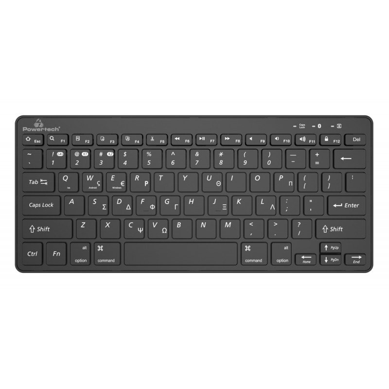 Πληκτρολόγιο Ασύρματο Μαύρο 2.4Ghz & Bluetooth Wireless Keyboard PT-1153