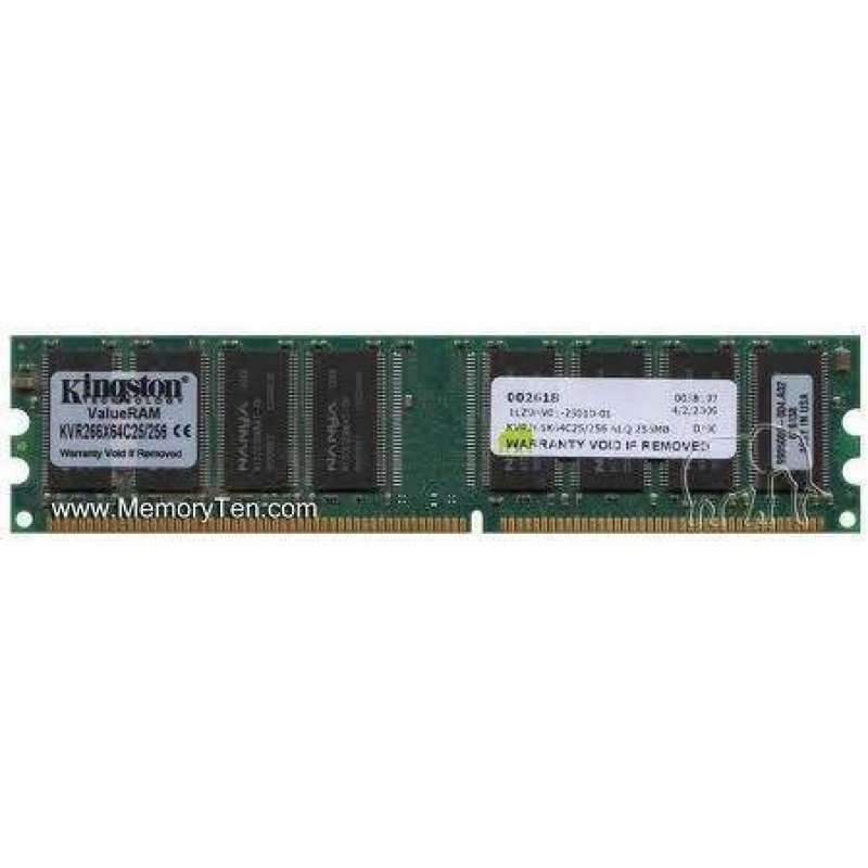 256Mb RAM DDR1 MEMORY CL2.5 KINGSTON -266Mhz- KVR266X64C25/256 -USED- (PC)