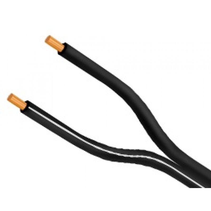 Sound Cable W/B Black 1m 2 X 0.5 mm CCA Καλώδιο Ηχείων Χαλκός Μαύρο HAI OD4