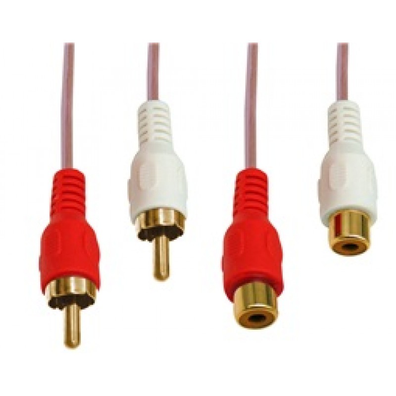 RCA 2 X Male To RCA 2 X Female Extension 3m Cable Gold AV-205-22N-3 Καλώδιο Ήχου