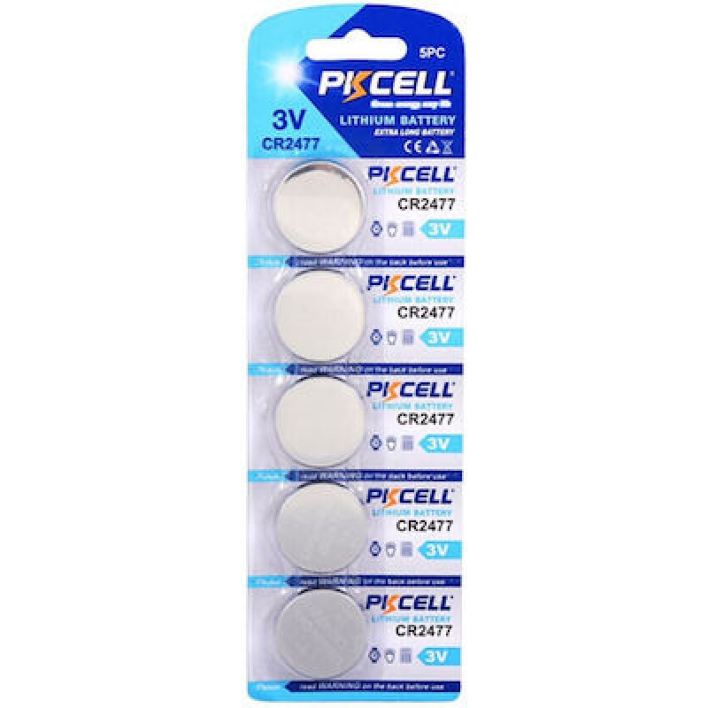 Μπαταρία Λιθίου PKcell Lithium Battery CR2477 Premium Quality 3V (5 PACK)