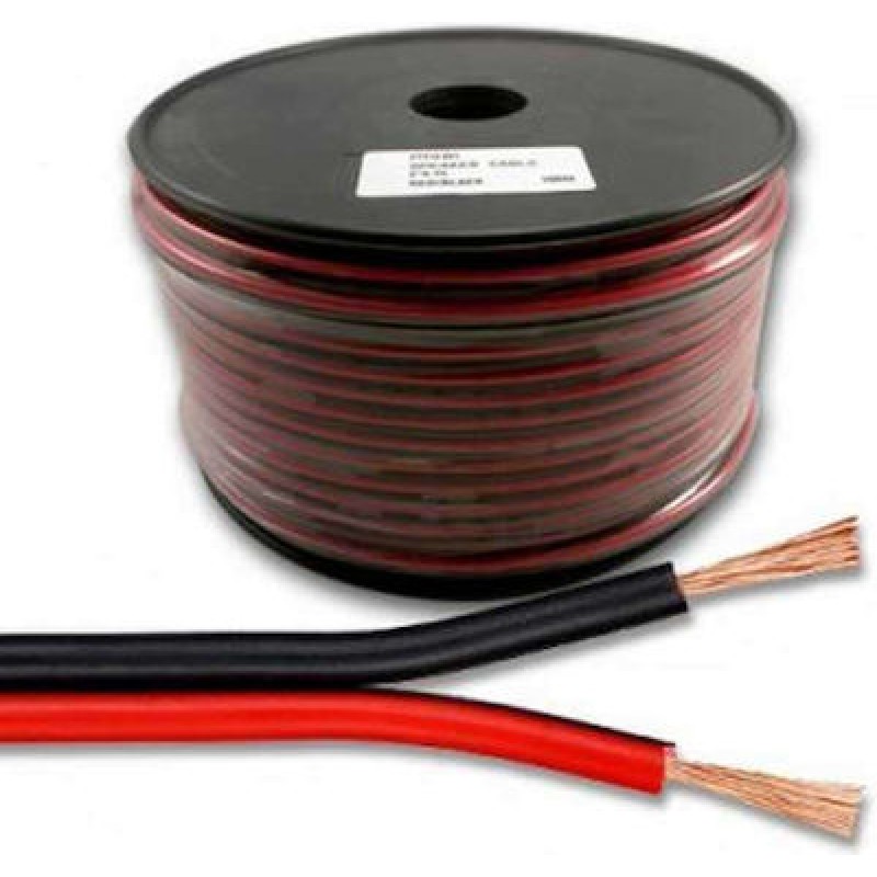 SOUND CABLE BLACK/RED 100m 2 X 1.0 mm CCA ΚΑΛΩΔΙΟ ΗΧΕΙΩΝ ΜΑΥΡΟ-ΚΟΚΚΙΝΟ FTT12-002