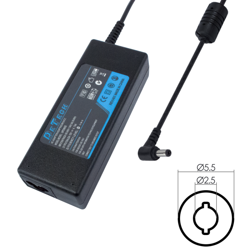 DETECH NOTEBOOK CHARGER AC-DC POWER ADAPTER LENOVO 19V 3.16A 60W ΤΡΟΦΟΔΟΤΙΚΟ ΦΟΡΗΤΟΥ 317