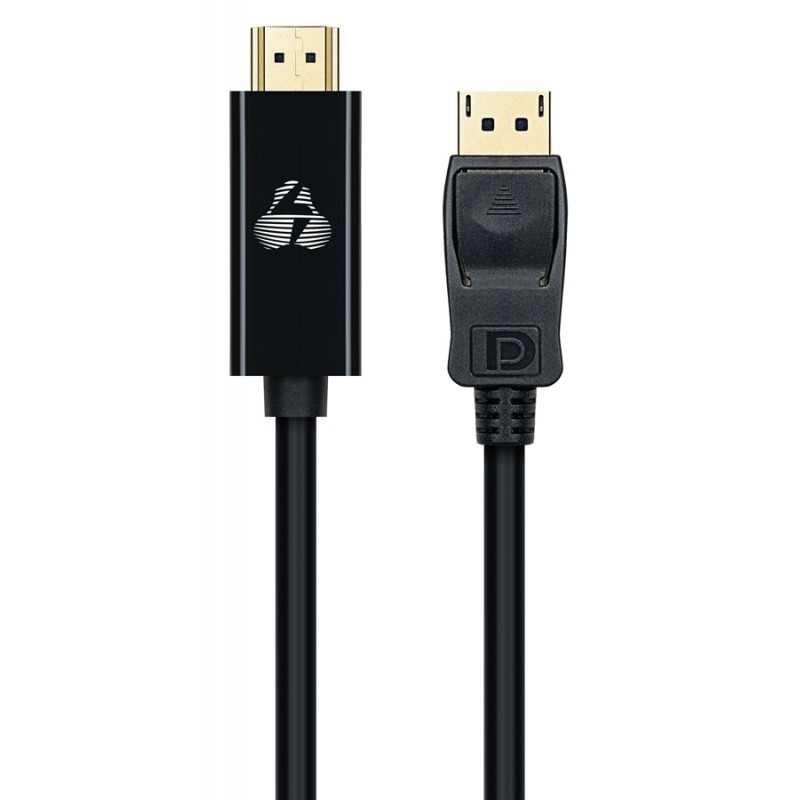 Display Port 20pin Male Gold To HDMI 1.4 Male 3m 1080p Cable Black CAB-DP060