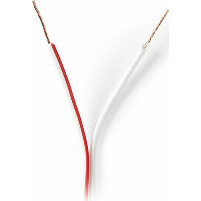 Sound Cable White 100m 2 X 0.35 mm Καλώδιο Ηχείων Λευκό Nedis CAGW0350WT1000