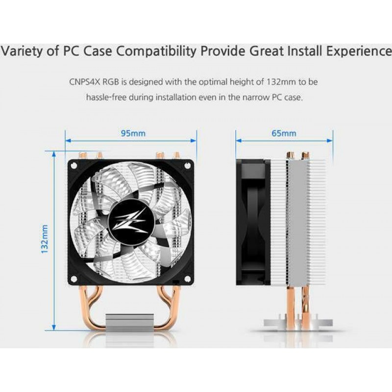 Zalman CNPS4X-RGB Cpu Cooler 95W 2000rpm Ultra Quiet Ανεμιστήρας Επεξεργαστή