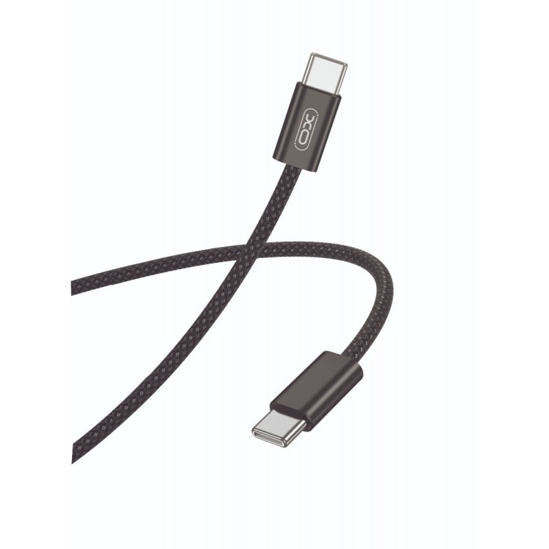 Type C Cable Male To Type C 60W PD Quick Charge LED Display Braided Black 1m XO NB-Q203B