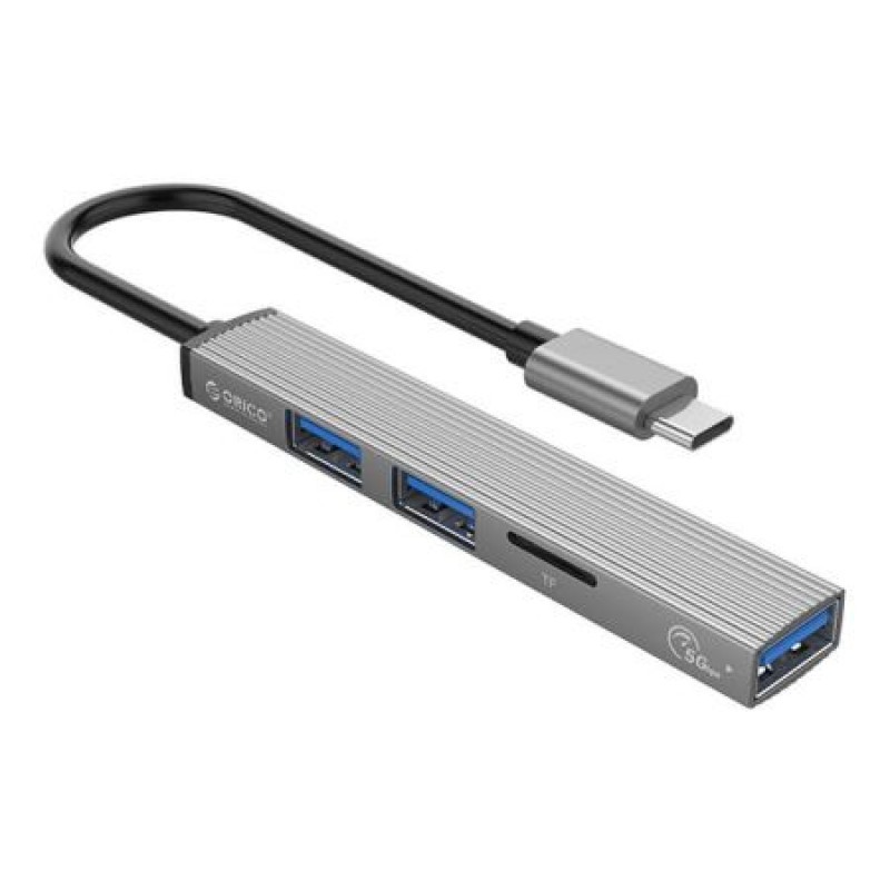 Type USB 3.0 Hub Port 4 Θέσεων & Micro SD Card Reader ORICO-AH-13-GY-BP