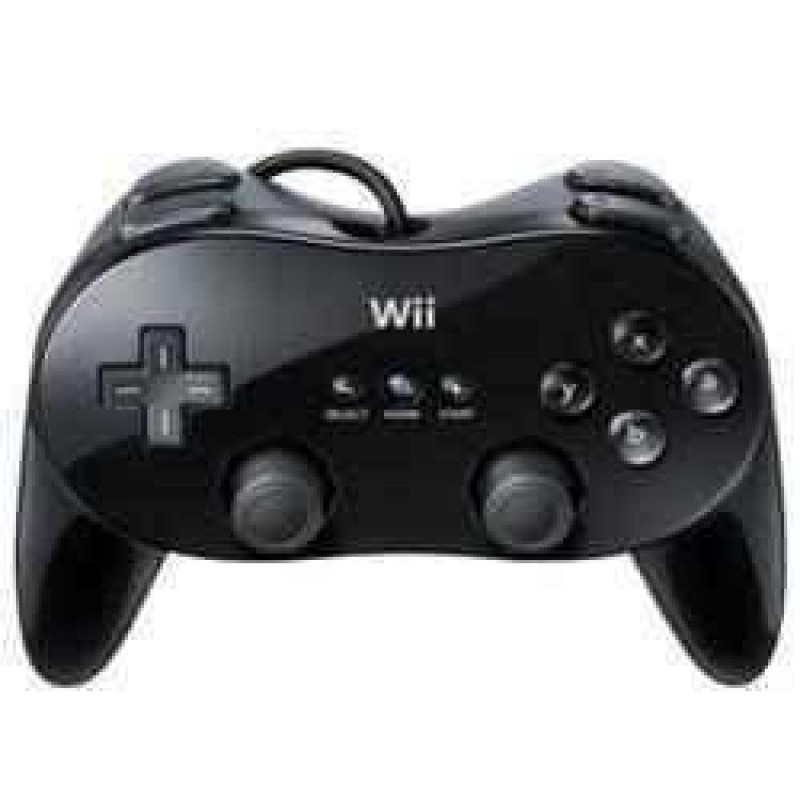 GAMEPAD CLASSIC CONTROLLER JOYPAD PRO BLACK ORIGINAL NINTENDO ΧΕΙΡΙΣΤΗΡΙΟ RVL-005 (Wii / WiiU)