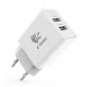 ROAR POWER PLUG CHARGER AC 2 Χ USB 5V 2.4A WHITE TRAVEL CHARGING SUPPLY iPHONE-SMARTPHONE ΤΡΟΦΟΔΟΤΙΚΟ ΠΡΙΖΑΣ ΛΕΥΚΟ PT-498