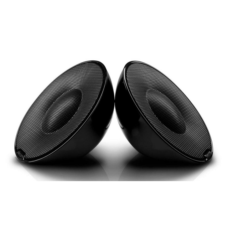 PHILIPS SBP1120 MINI SPEAKERS BLACK 2 X 1 Watt ΜΕ JACK ΗΧΕΙΑ MAYΡΑ