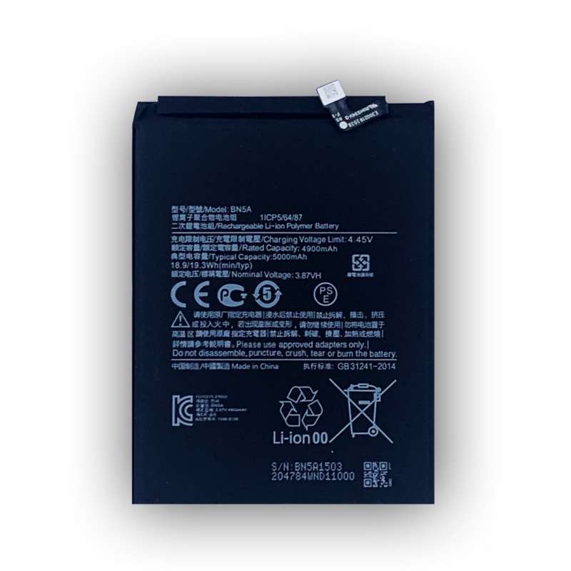 Μπαταρία Xiaomi Redmi Note 10 5G/Poco F3 Pro/Poco Mi 3 Pro Li-ion 3.85V 4900mAh OEM Battery BN5A