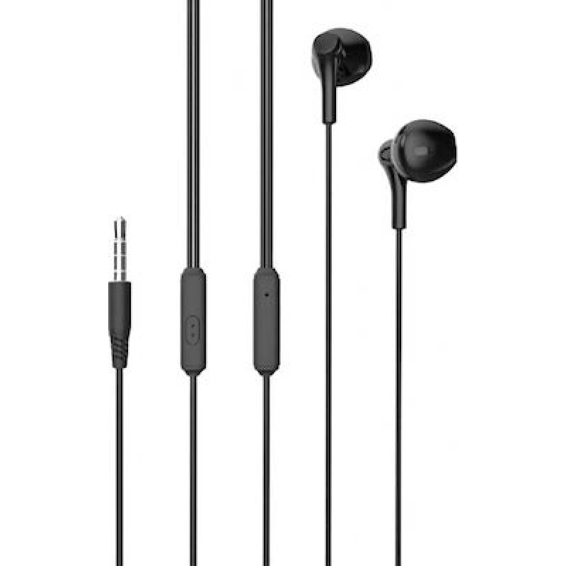 Earphones Ergonomic In-Ear Design With Mic Black Ακουστικά & Μικρόφωνο Μαύρα XO-EP39