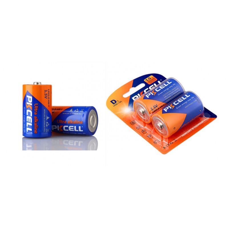 Μπαταρίες Αλκαλικές PKcell Batteries D Ultra Alkaline 2 Pack 1.5V LR20