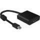 POWERTECH PTH-010 DISPLAY PORT MINI MALE TO HDMI FEMALE PASSIVE 0.2m CABLE BLACK