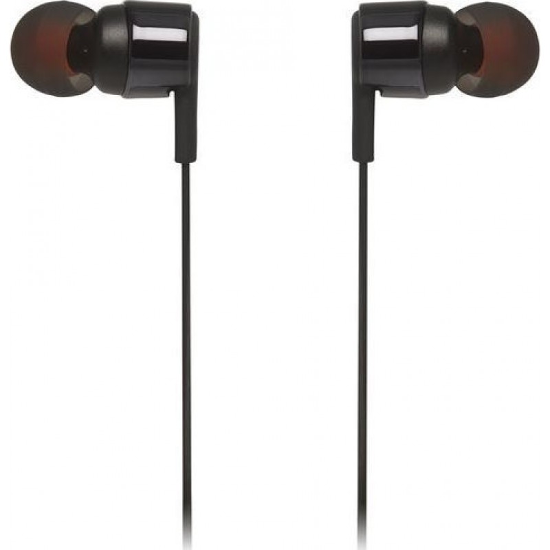 Earphones Ergonomic In-Ear Design With Mic Black Ακουστικά & Μικρόφωνο Μαύρα  JBLT210