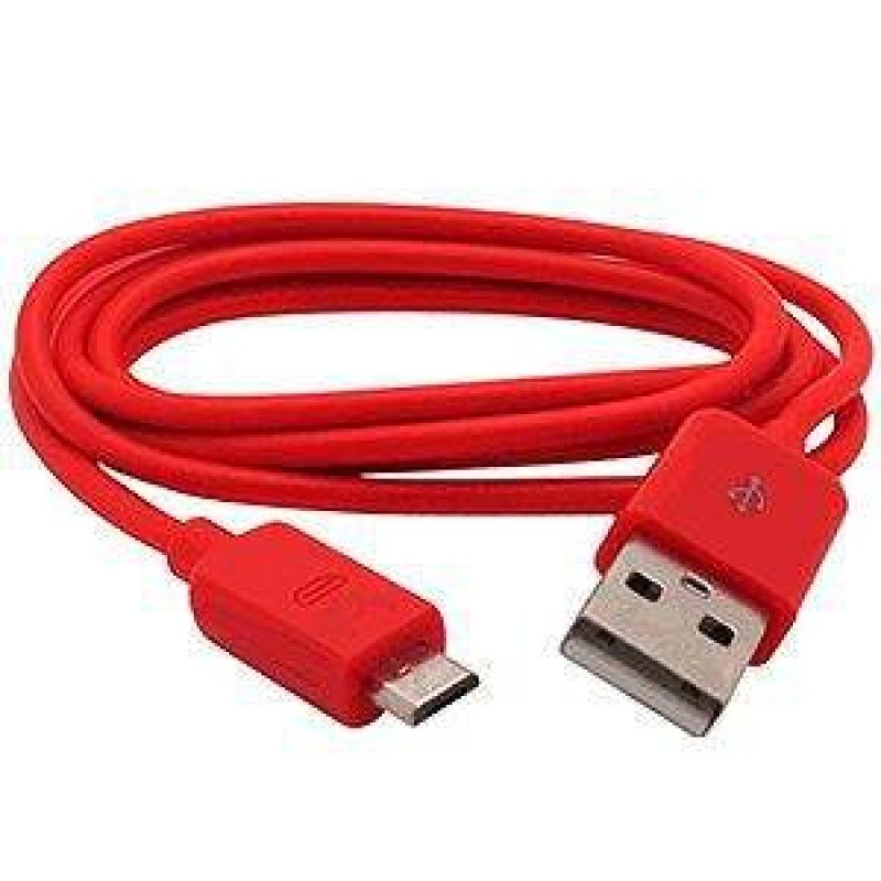 USB 2.0 CABLE MALE TO USB MALE MICRO B 1m RED OMEGA OUCR