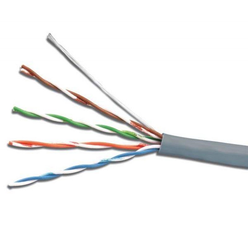 UTP Ethernet Cable 305m Grey Cat 5e 4p Solid Data Wirenet Καλώδιο Δικτύου Γκρι